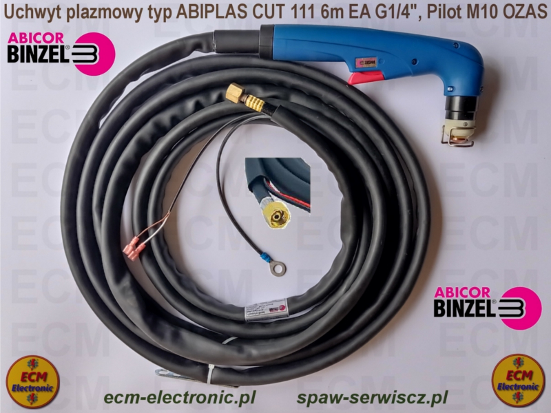 Uchwyt plazmowy ABIPLAS CUT 111 HF; 6m EA G1/4", Pilot M10 OZAS